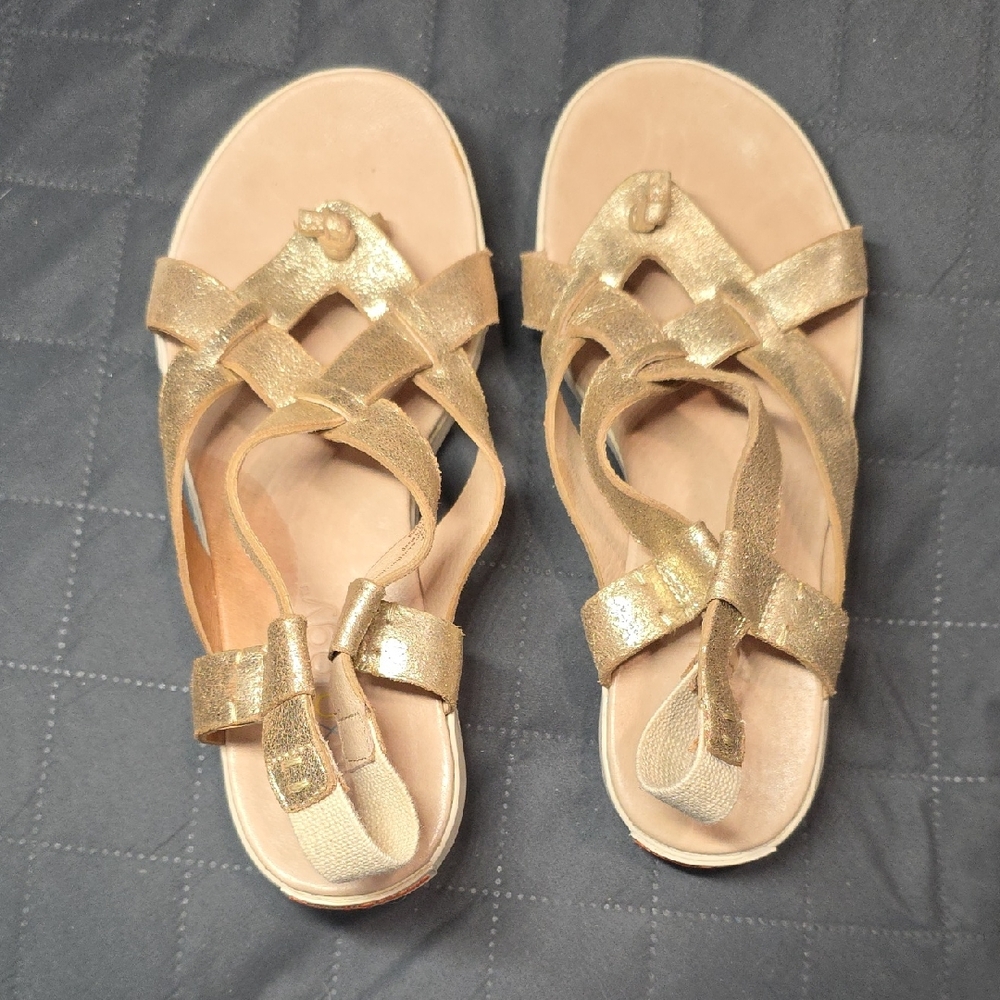 Relaxology Tommy Bahama Leather Sandals Women Sz 7B